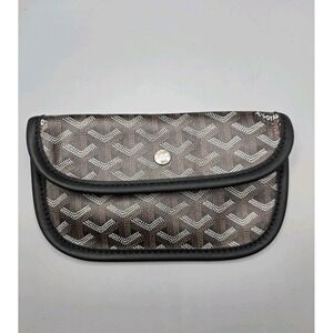 Goyard Goyardine Snap Pouch Case - Black/Tan - D-Ring Attachment